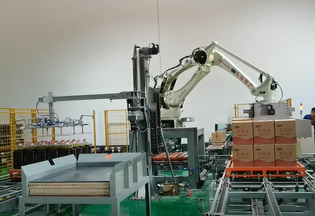 主动控制系统,码垛机器人是通过示教再现完成移动和抓取的动作,主动